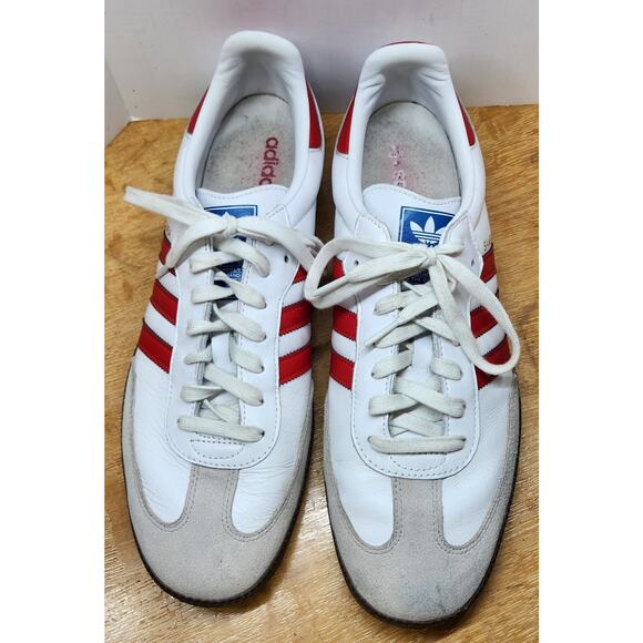 Adidas Samba OG White Victory Red Sneakers Shoes Mens Size 13 EUC main image 9